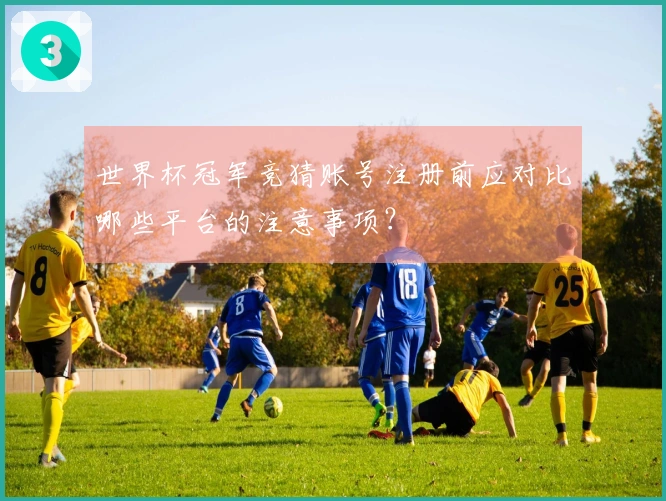 世界杯冠军竞猜账号注册前应对比哪些平台的注意事项？