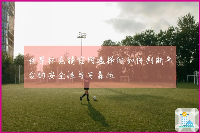 世界杯竞猜官网选择时如何判断平台的安全性与可靠性