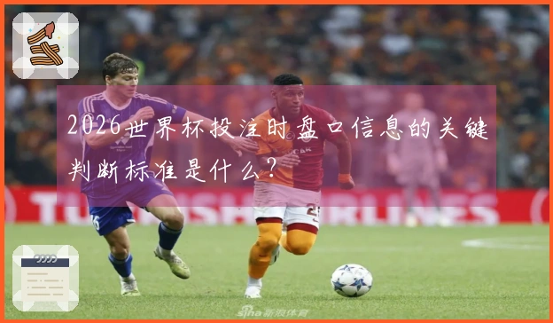 2026世界杯投注时盘口信息的关键判断标准是什么？